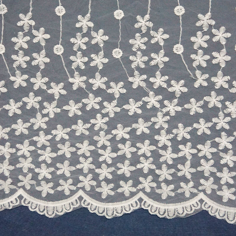 Embroidered Lace Dress Kids Embroidered Fabric for Women's Wear Wholes 2